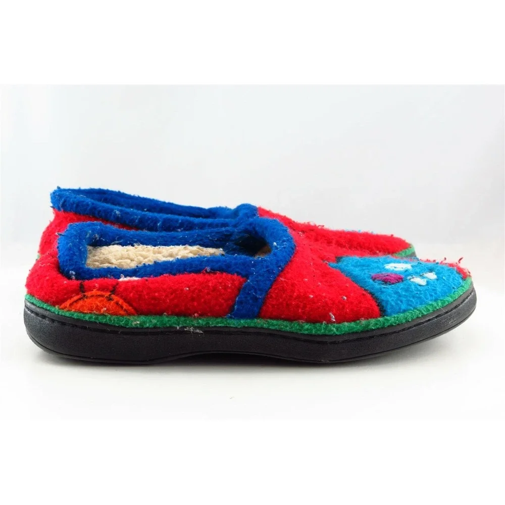 Acorn Toddler Boys Casual Shoes Size 12.5-13.5 Red Fabric‎ Slip On Slippers